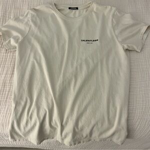 TALENTLESS Off-White Short Sleeve Tee